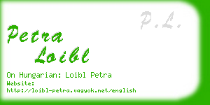 petra loibl business card